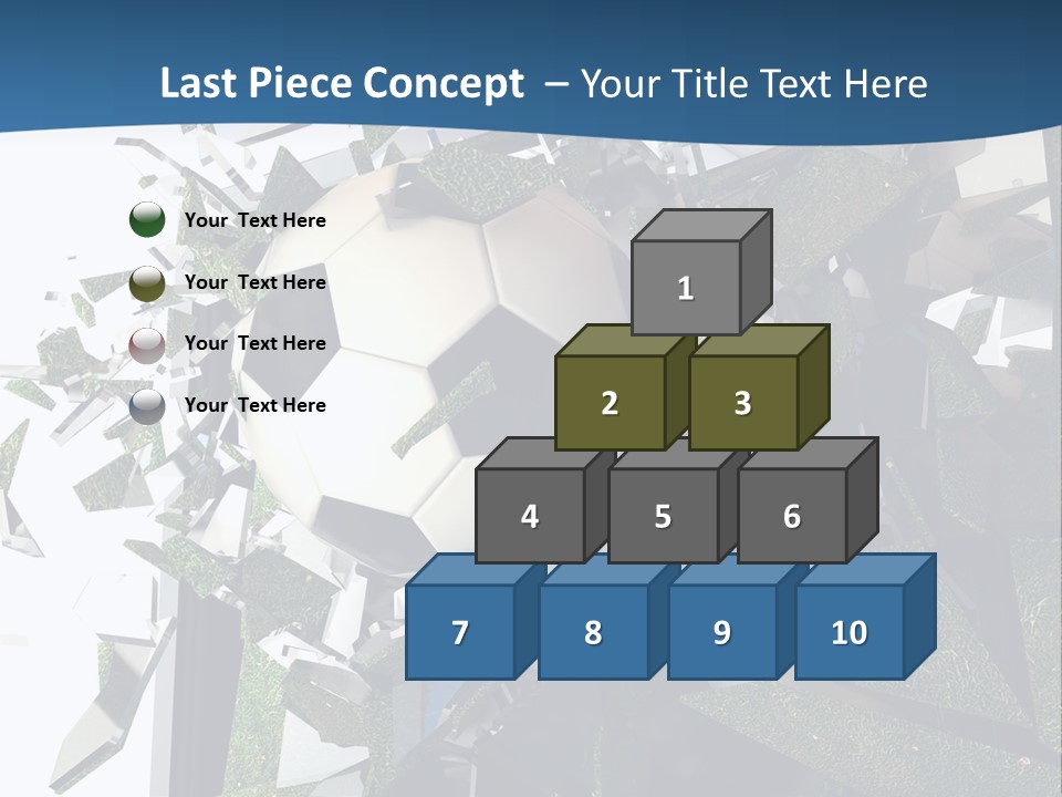 A Soccer Ball Is Breaking Through A Wall PowerPoint Template