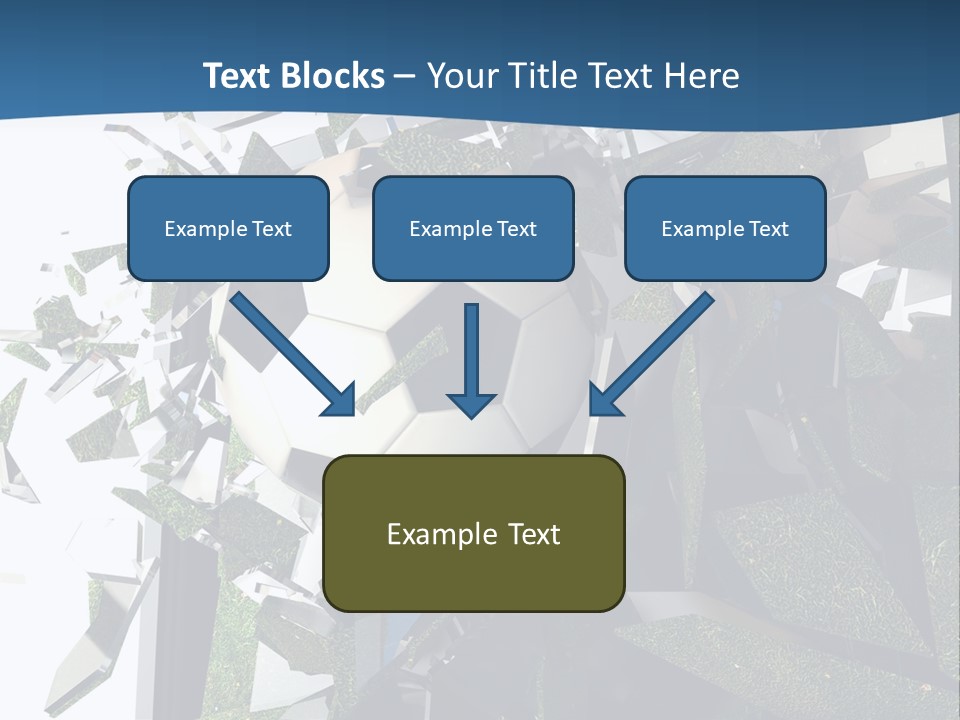 A Soccer Ball Is Breaking Through A Wall PowerPoint Template