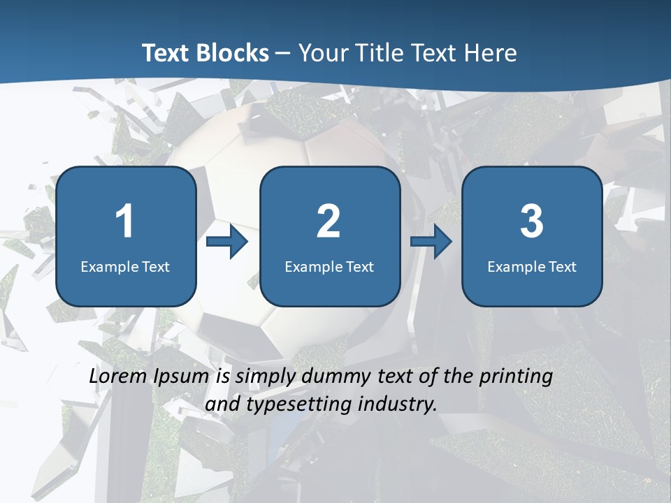 A Soccer Ball Is Breaking Through A Wall PowerPoint Template