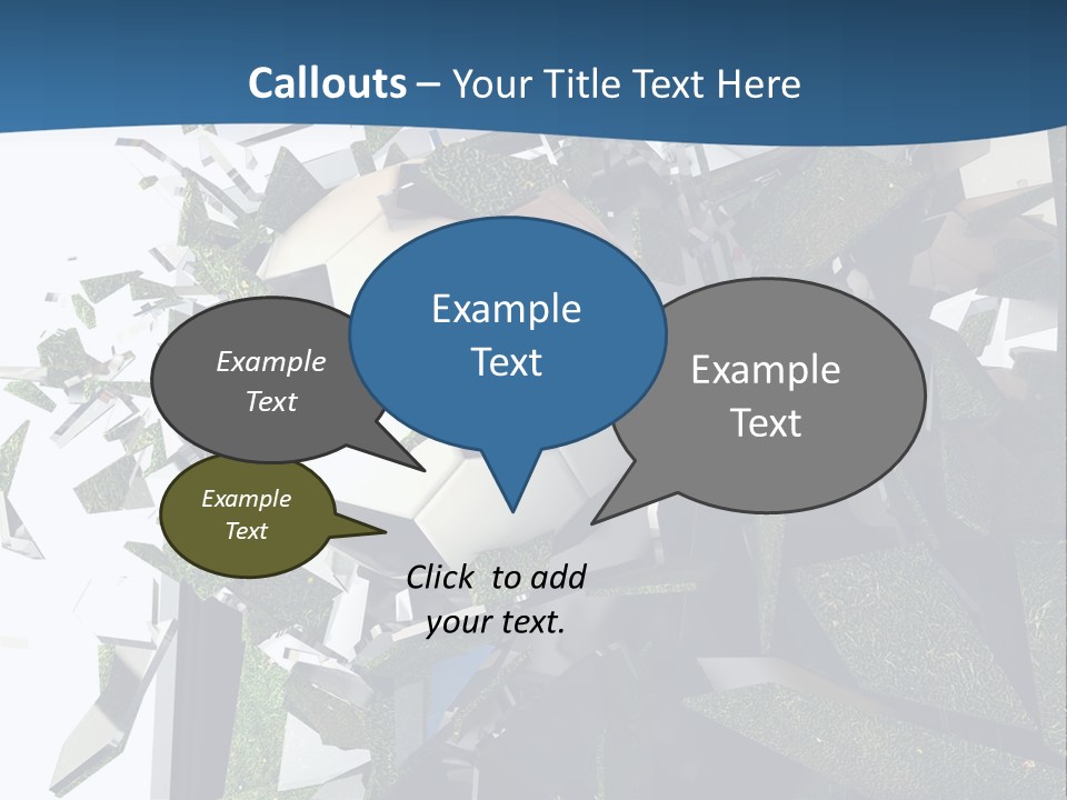 A Soccer Ball Is Breaking Through A Wall PowerPoint Template