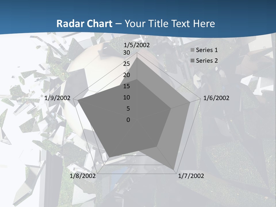 A Soccer Ball Is Breaking Through A Wall PowerPoint Template