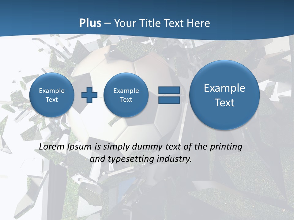 A Soccer Ball Is Breaking Through A Wall PowerPoint Template