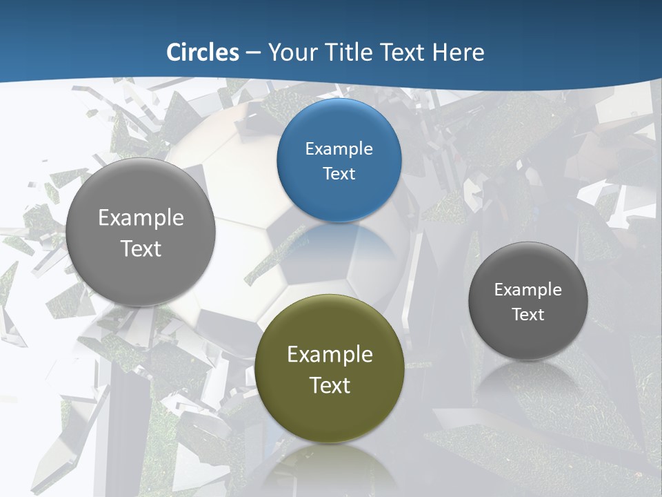 A Soccer Ball Is Breaking Through A Wall PowerPoint Template