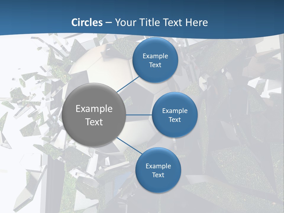 A Soccer Ball Is Breaking Through A Wall PowerPoint Template