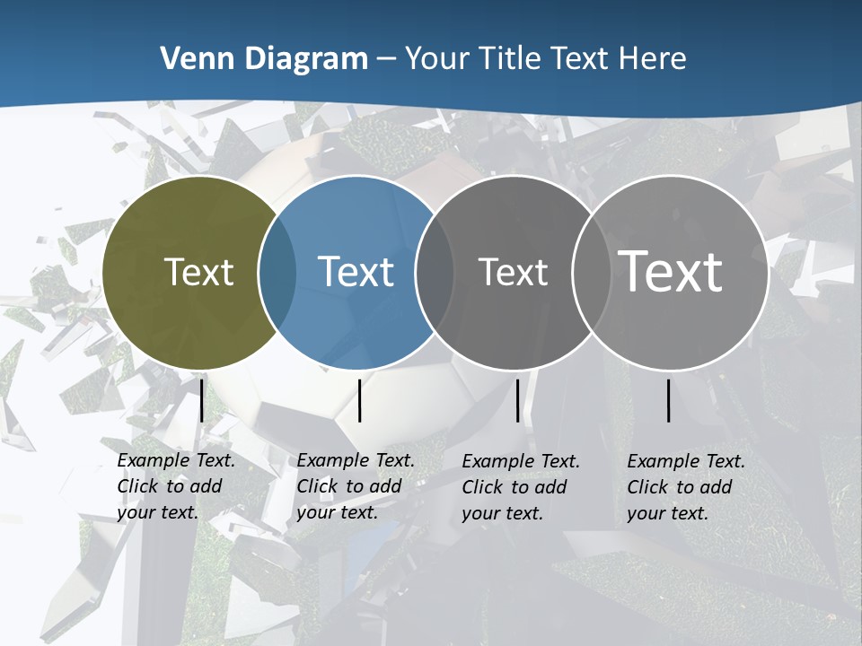 A Soccer Ball Is Breaking Through A Wall PowerPoint Template