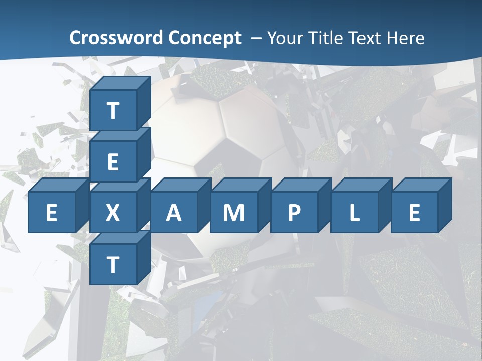 A Soccer Ball Is Breaking Through A Wall PowerPoint Template