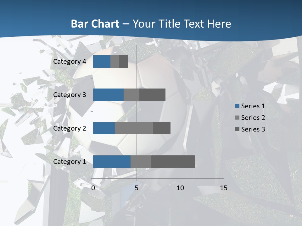 A Soccer Ball Is Breaking Through A Wall PowerPoint Template