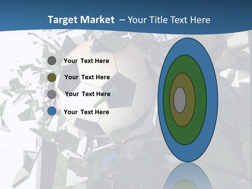 A Soccer Ball Is Breaking Through A Wall PowerPoint Template