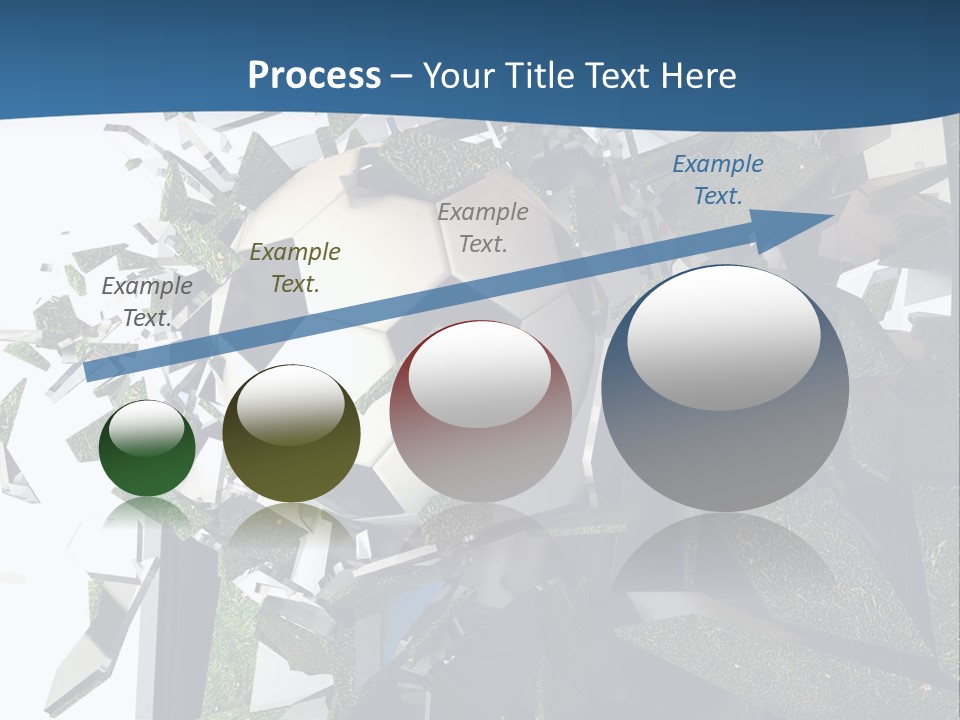A Soccer Ball Is Breaking Through A Wall PowerPoint Template