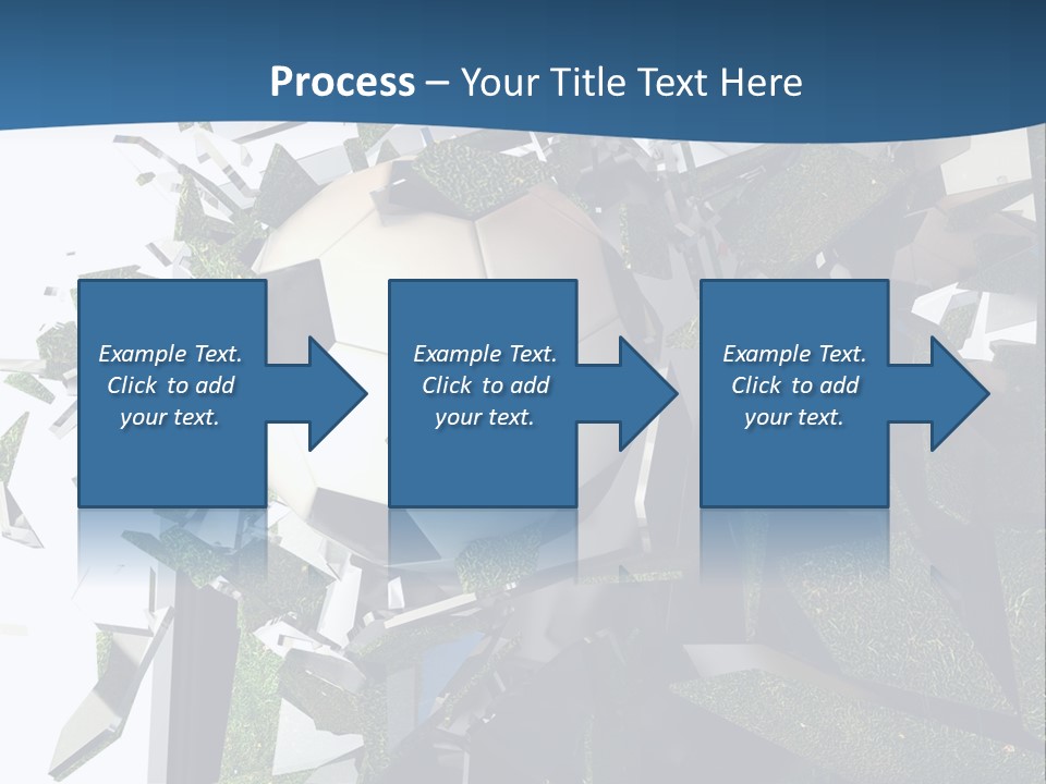 A Soccer Ball Is Breaking Through A Wall PowerPoint Template