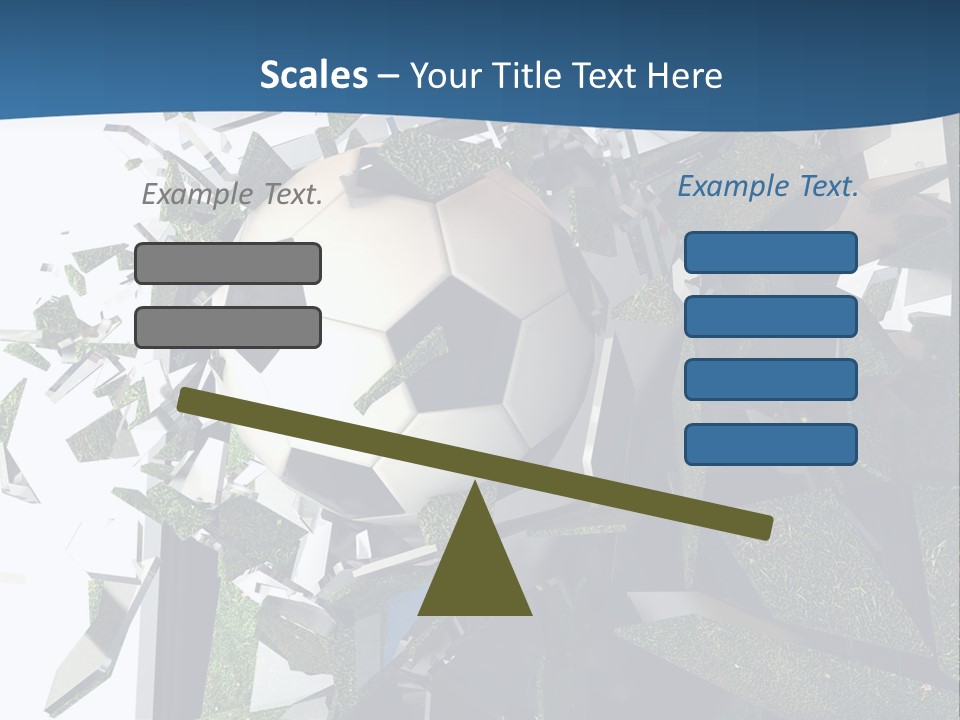 A Soccer Ball Is Breaking Through A Wall PowerPoint Template