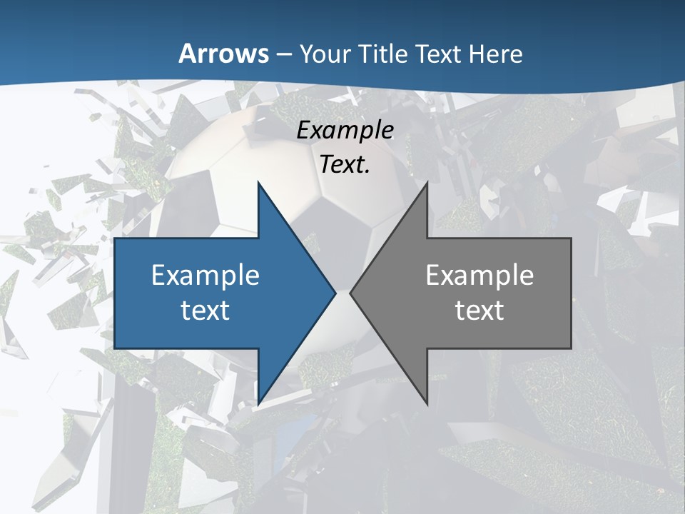 A Soccer Ball Is Breaking Through A Wall PowerPoint Template