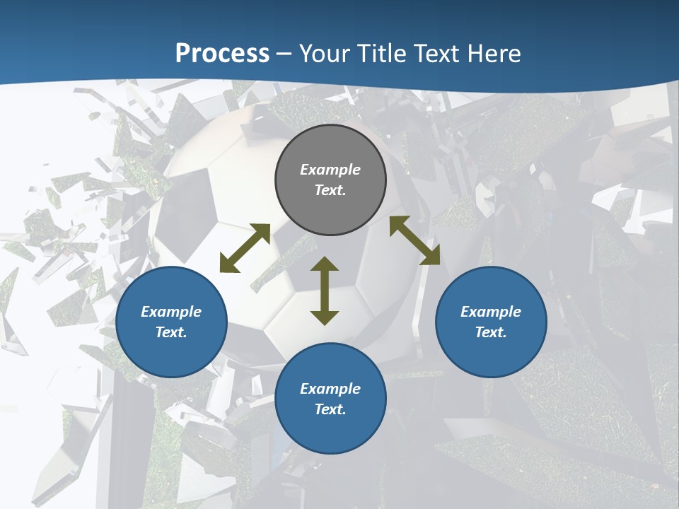 A Soccer Ball Is Breaking Through A Wall PowerPoint Template