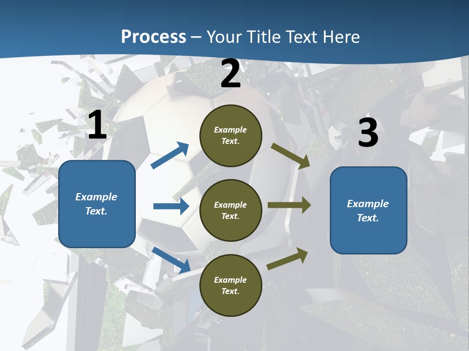 A Soccer Ball Is Breaking Through A Wall PowerPoint Template