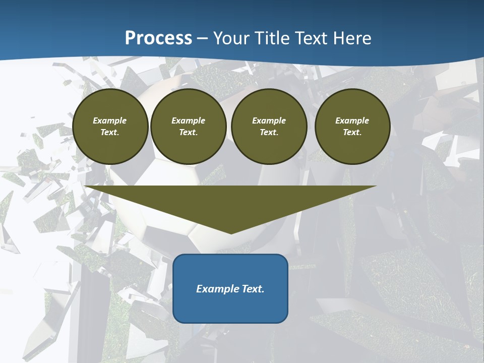 A Soccer Ball Is Breaking Through A Wall PowerPoint Template