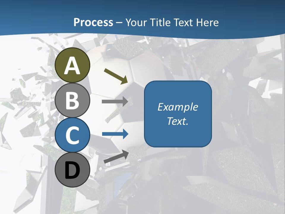 A Soccer Ball Is Breaking Through A Wall PowerPoint Template