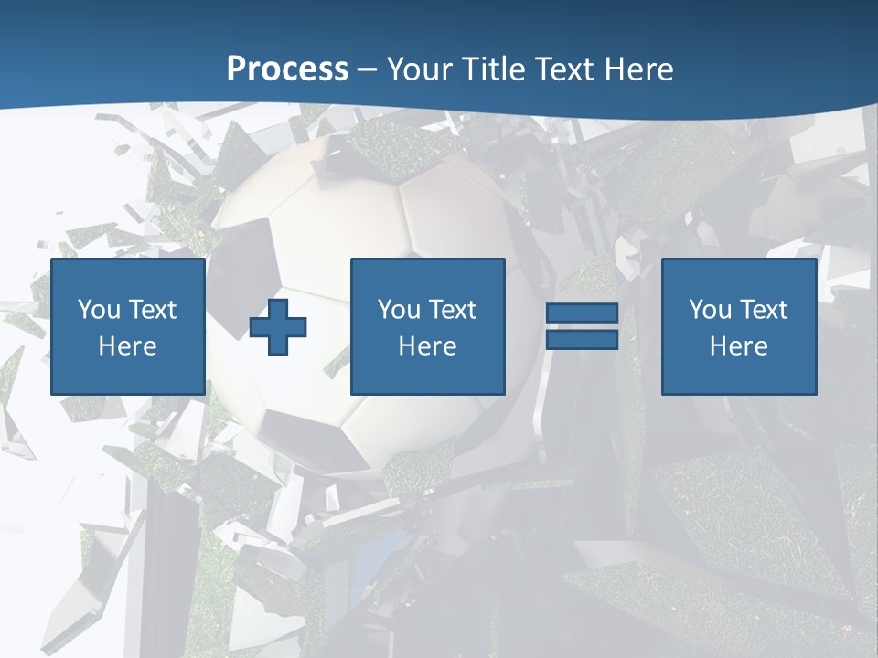 A Soccer Ball Is Breaking Through A Wall PowerPoint Template