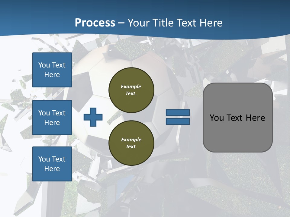A Soccer Ball Is Breaking Through A Wall PowerPoint Template