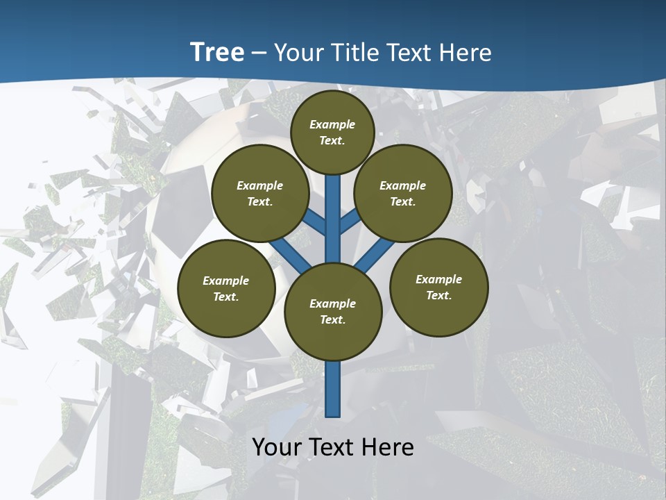 A Soccer Ball Is Breaking Through A Wall PowerPoint Template