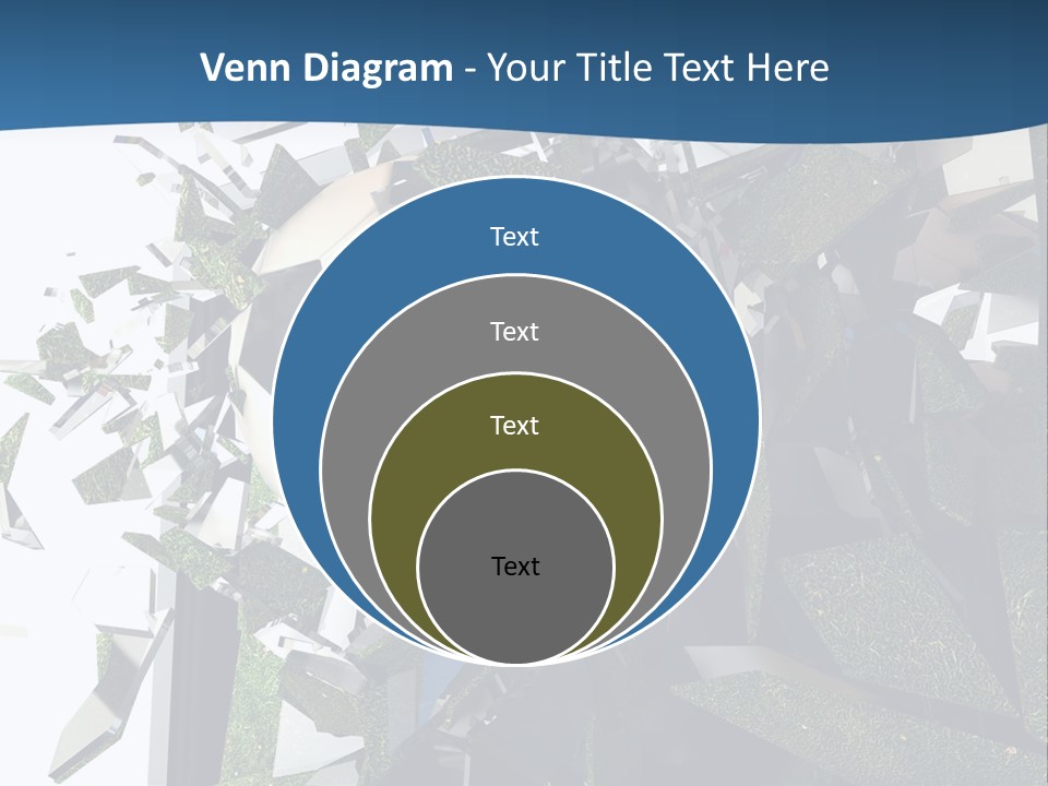 A Soccer Ball Is Breaking Through A Wall PowerPoint Template