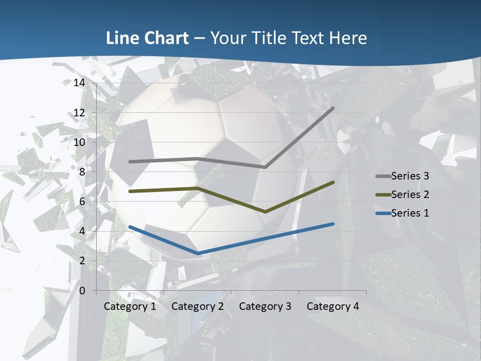 A Soccer Ball Is Breaking Through A Wall PowerPoint Template