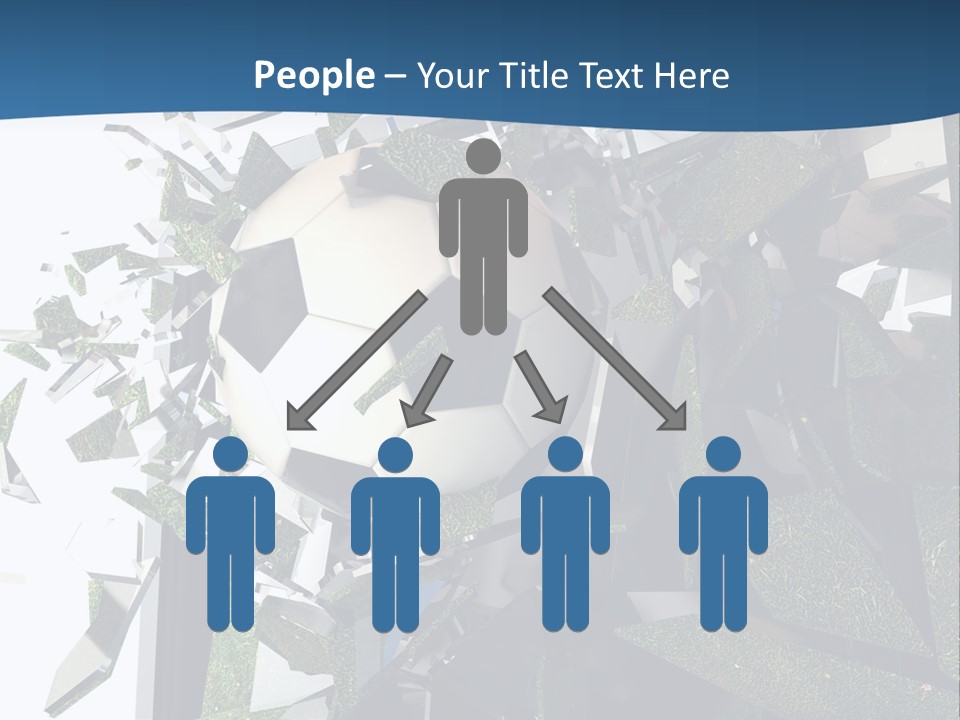 A Soccer Ball Is Breaking Through A Wall PowerPoint Template