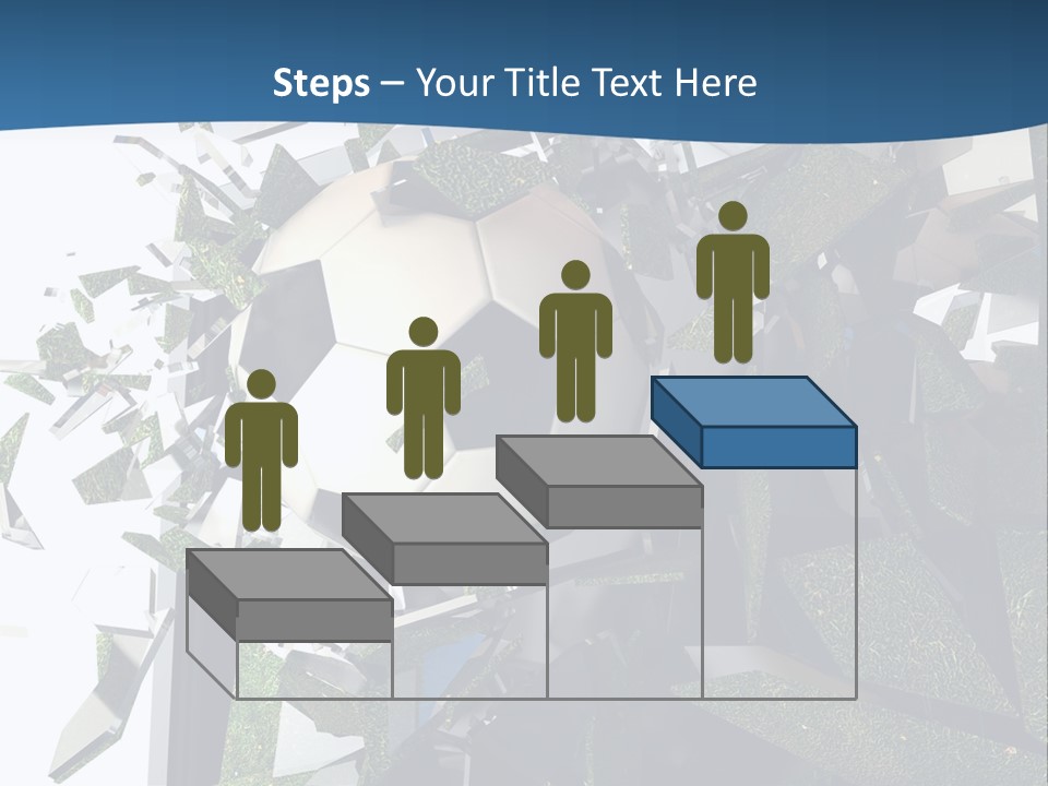 A Soccer Ball Is Breaking Through A Wall PowerPoint Template