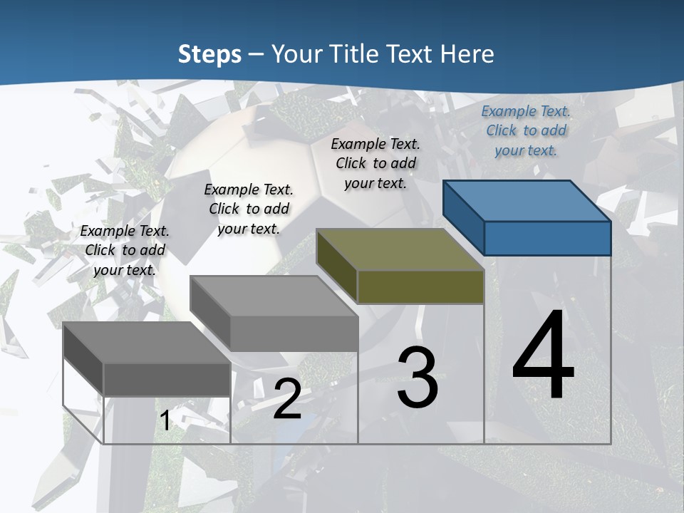 A Soccer Ball Is Breaking Through A Wall PowerPoint Template