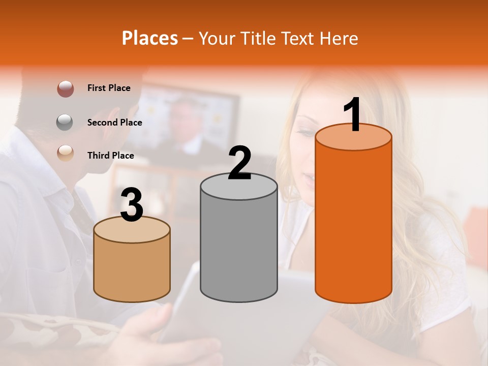 A Man And A Woman Sitting On A Couch Looking At A Remote Control PowerPoint Template