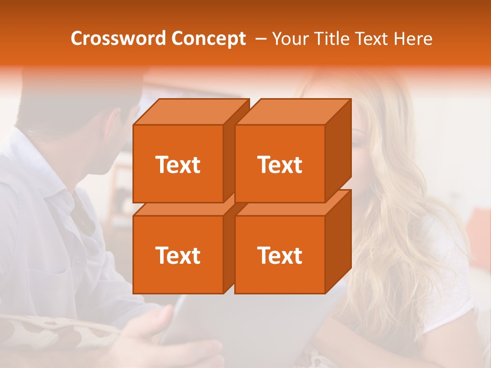 A Man And A Woman Sitting On A Couch Looking At A Remote Control PowerPoint Template