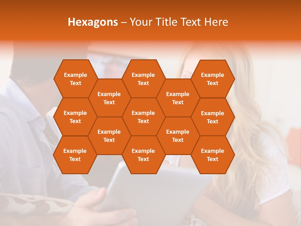 A Man And A Woman Sitting On A Couch Looking At A Remote Control PowerPoint Template