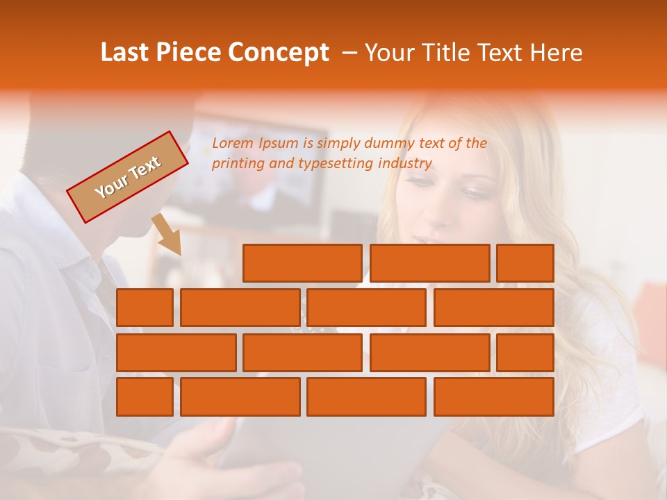 A Man And A Woman Sitting On A Couch Looking At A Remote Control PowerPoint Template