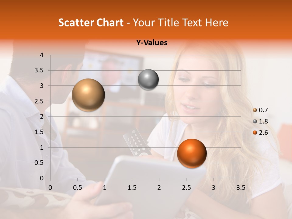 A Man And A Woman Sitting On A Couch Looking At A Remote Control PowerPoint Template