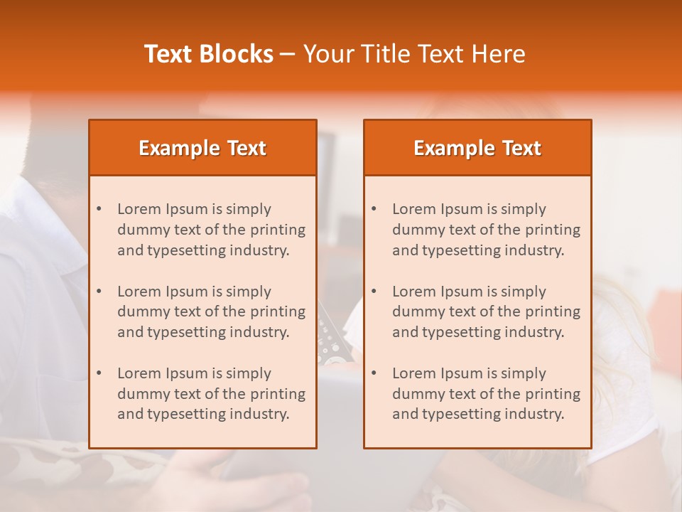 A Man And A Woman Sitting On A Couch Looking At A Remote Control PowerPoint Template
