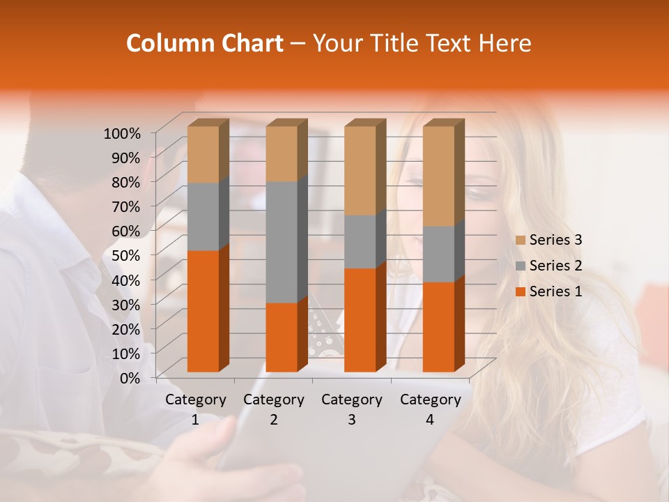 A Man And A Woman Sitting On A Couch Looking At A Remote Control PowerPoint Template