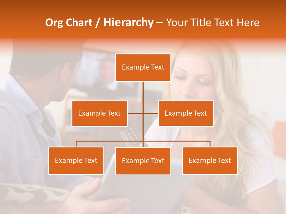 A Man And A Woman Sitting On A Couch Looking At A Remote Control PowerPoint Template