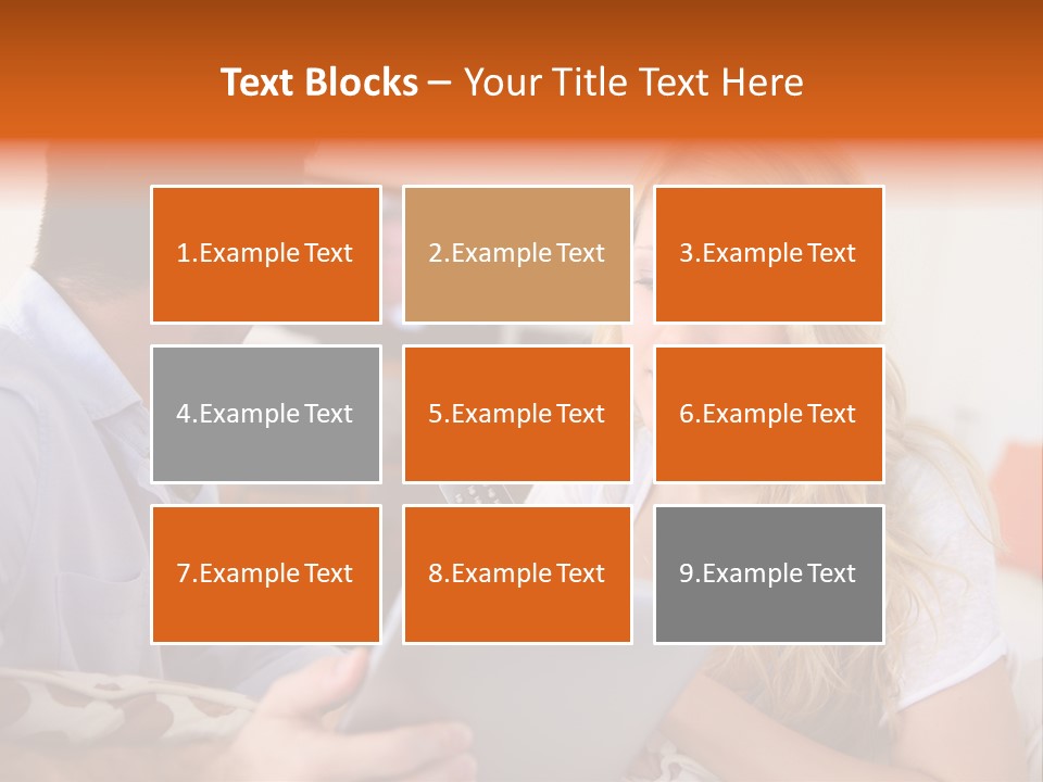 A Man And A Woman Sitting On A Couch Looking At A Remote Control PowerPoint Template