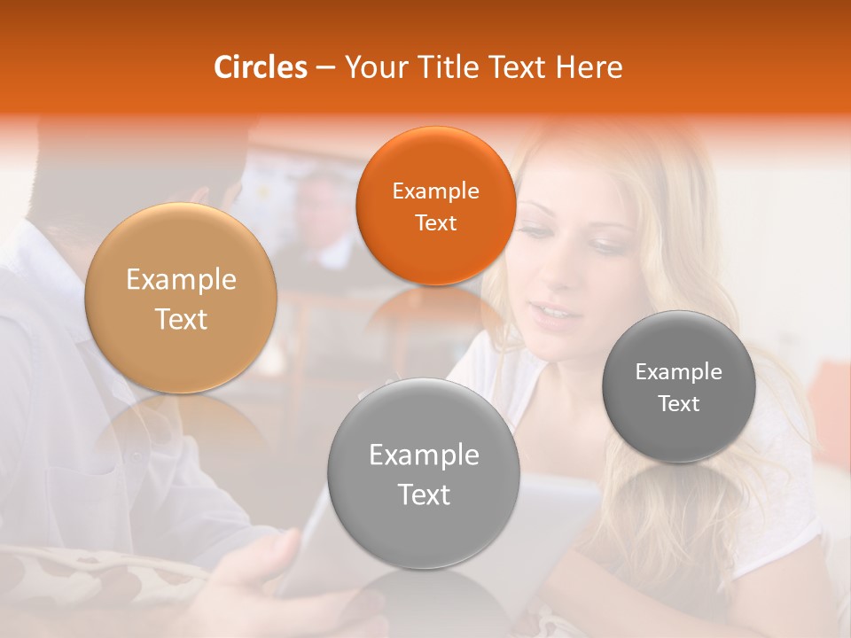 A Man And A Woman Sitting On A Couch Looking At A Remote Control PowerPoint Template