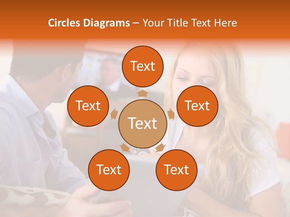 A Man And A Woman Sitting On A Couch Looking At A Remote Control PowerPoint Template