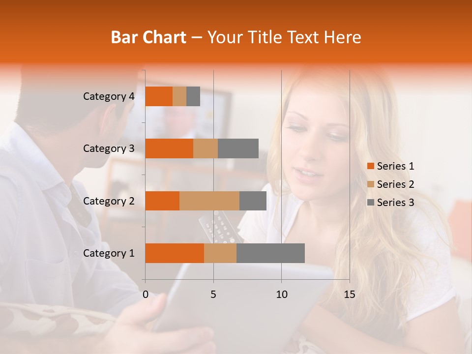 A Man And A Woman Sitting On A Couch Looking At A Remote Control PowerPoint Template
