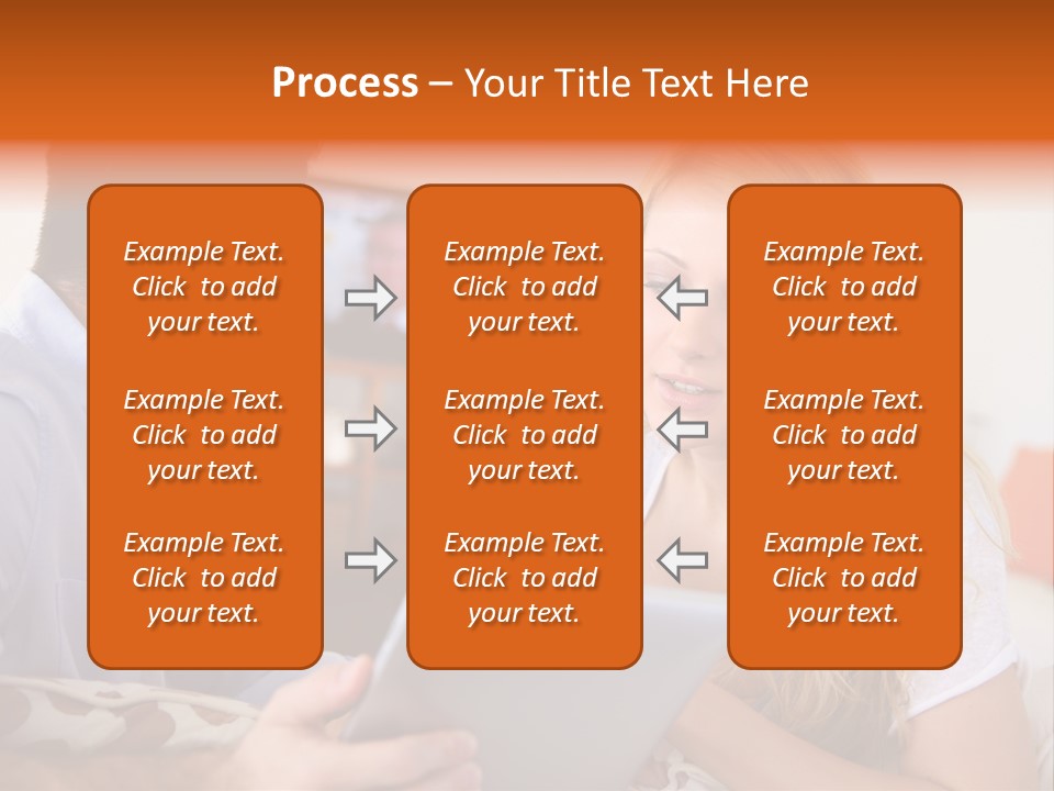 A Man And A Woman Sitting On A Couch Looking At A Remote Control PowerPoint Template