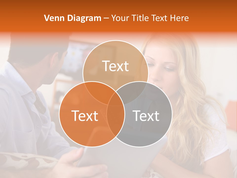 A Man And A Woman Sitting On A Couch Looking At A Remote Control PowerPoint Template