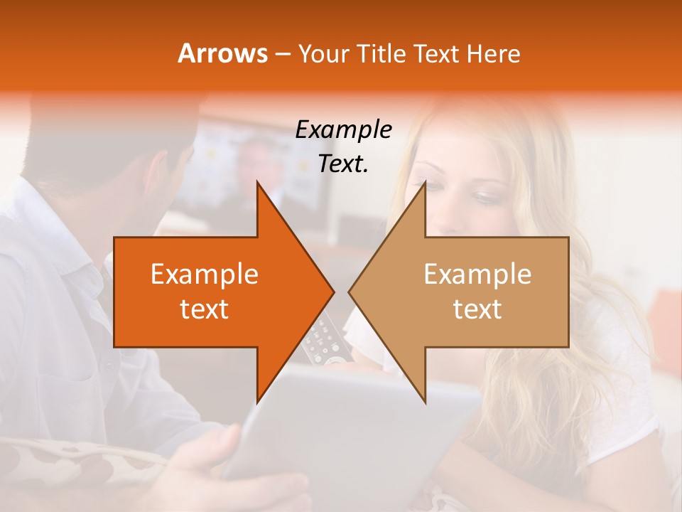 A Man And A Woman Sitting On A Couch Looking At A Remote Control PowerPoint Template