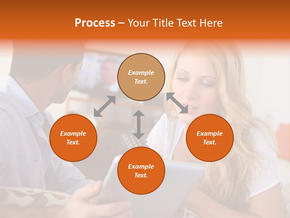 A Man And A Woman Sitting On A Couch Looking At A Remote Control PowerPoint Template