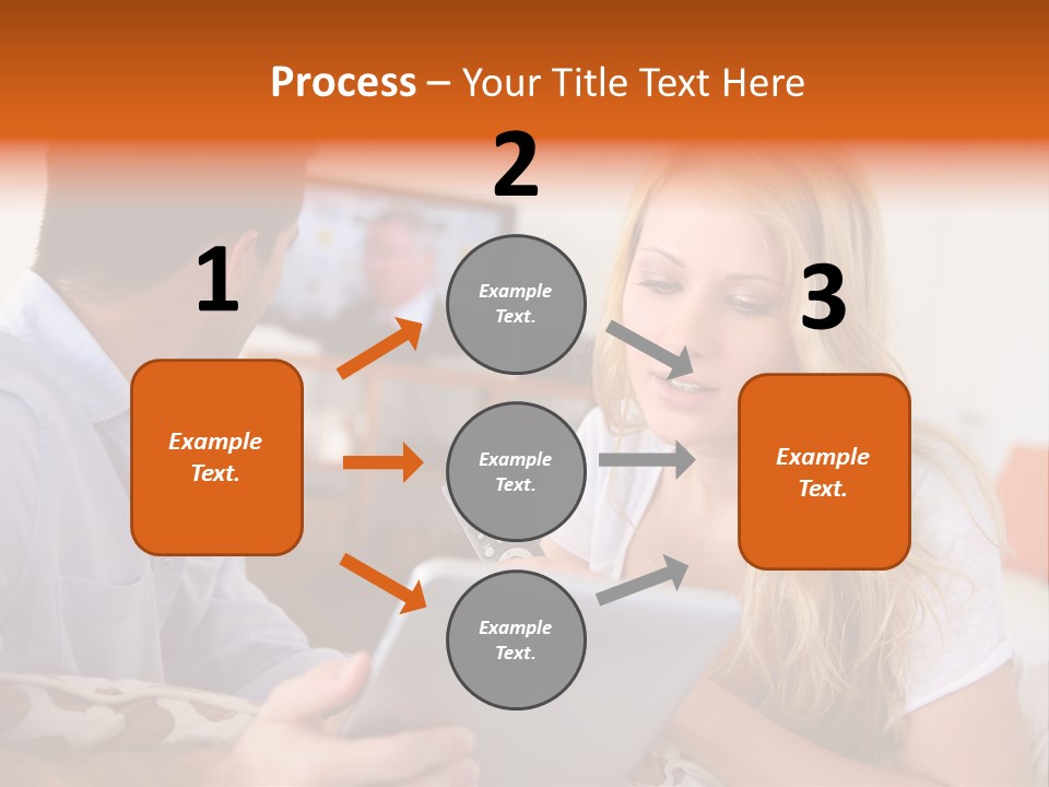 A Man And A Woman Sitting On A Couch Looking At A Remote Control PowerPoint Template
