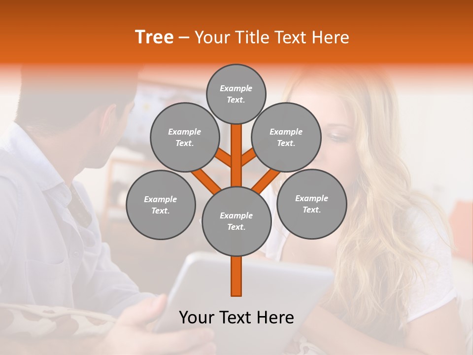 A Man And A Woman Sitting On A Couch Looking At A Remote Control PowerPoint Template