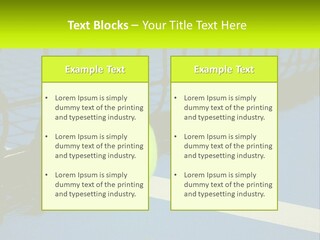 A Tennis Ball On A Blue Tennis Court PowerPoint Template