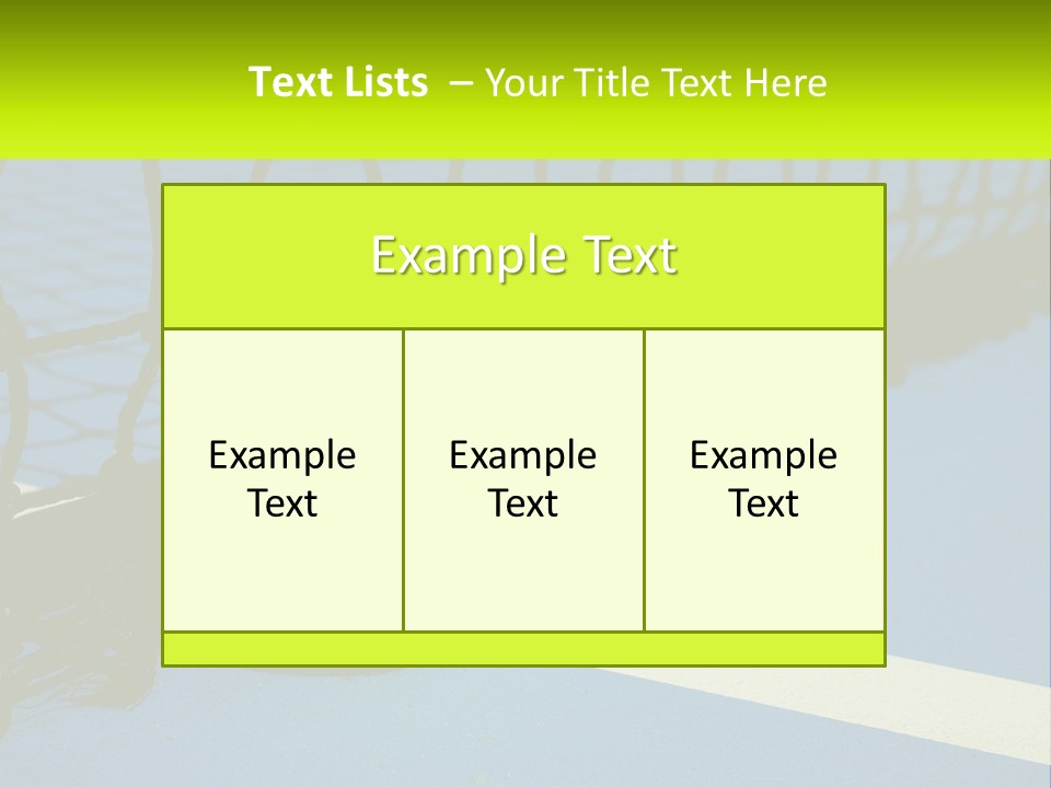 A Tennis Ball On A Blue Tennis Court PowerPoint Template