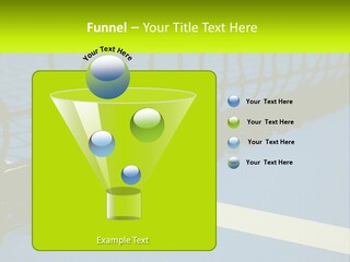 A Tennis Ball On A Blue Tennis Court PowerPoint Template