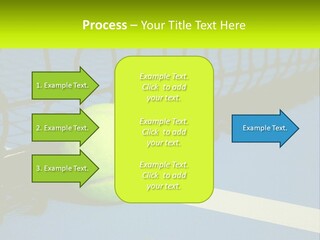 A Tennis Ball On A Blue Tennis Court PowerPoint Template